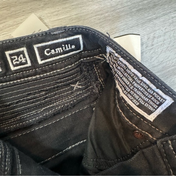 Rock Revival Gray Camille Skinny Moto Jeans NWT Size 24 Waist​ - Picture 12 of 12